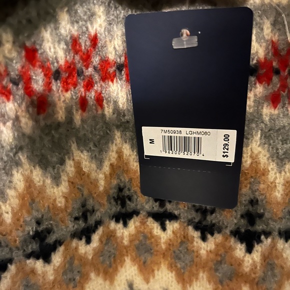 NWT Lucky Brand Intarsia Nordic Crew Neck Sweater - Picture 3 of 5